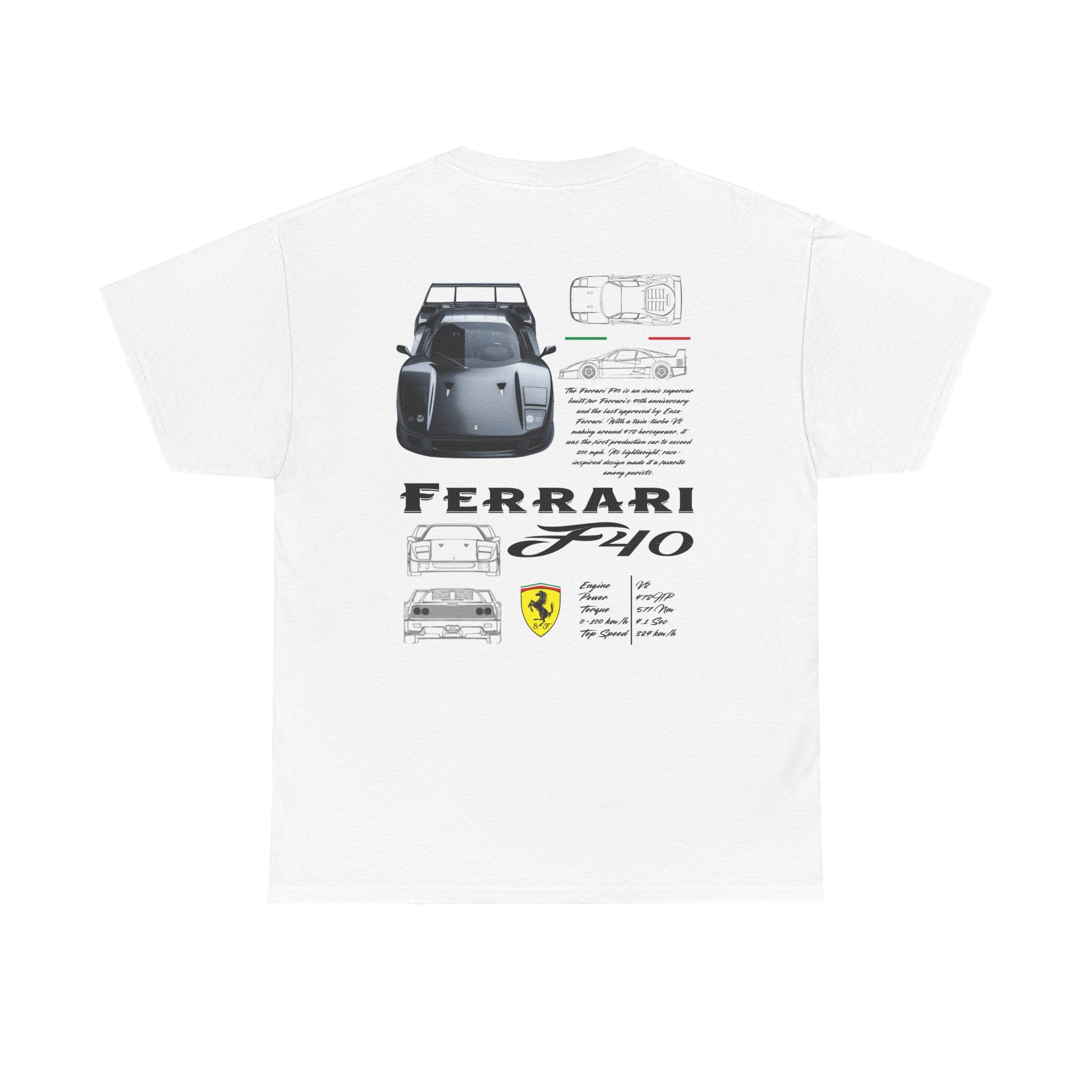 Ferrari F40 Heavy T-Shirt